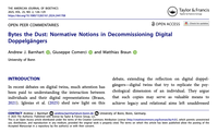 Bytes the Dust: Normative Notions in Decommissioning Digital Doppelgängers